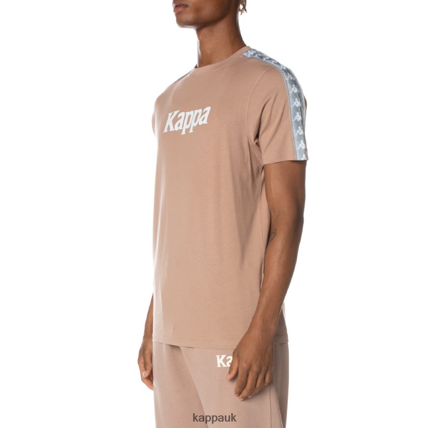 Kappa 222 Banda Dabst T-Shirt Beige 408H4N155 - Kappa Trainers UK