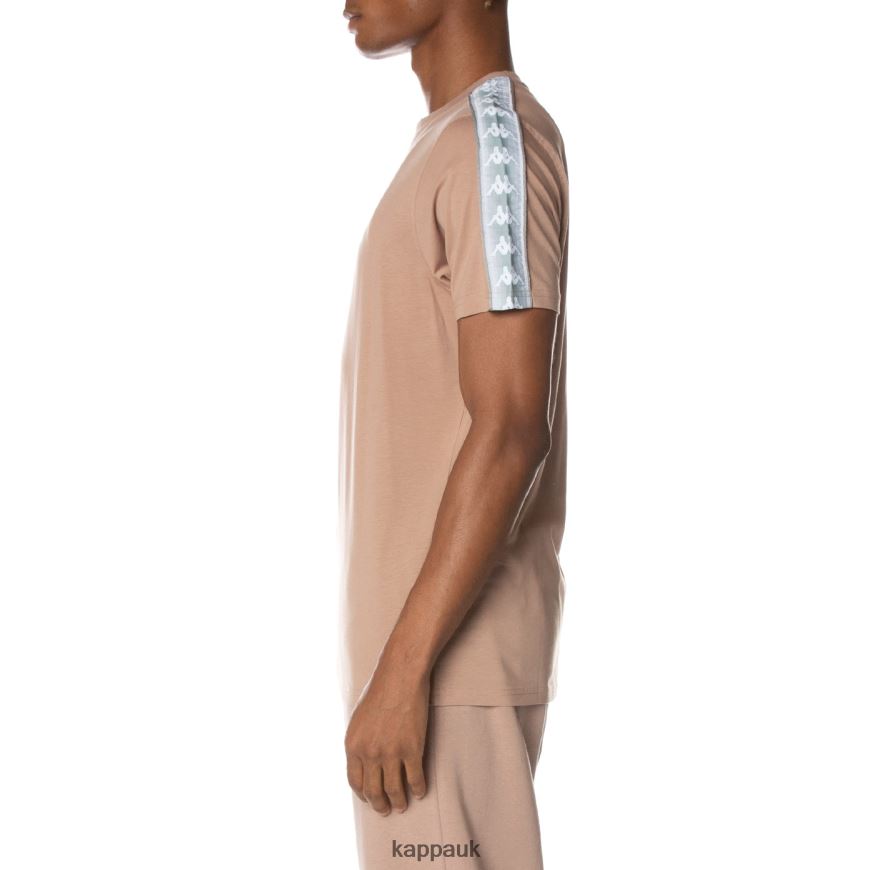 Kappa 222 Banda Dabst T-Shirt Beige 408H4N155 - Kappa Trainers UK