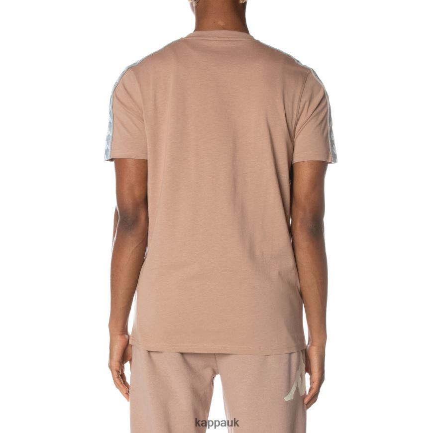 Kappa 222 Banda Dabst T-Shirt Beige 408H4N155 - Kappa Trainers UK
