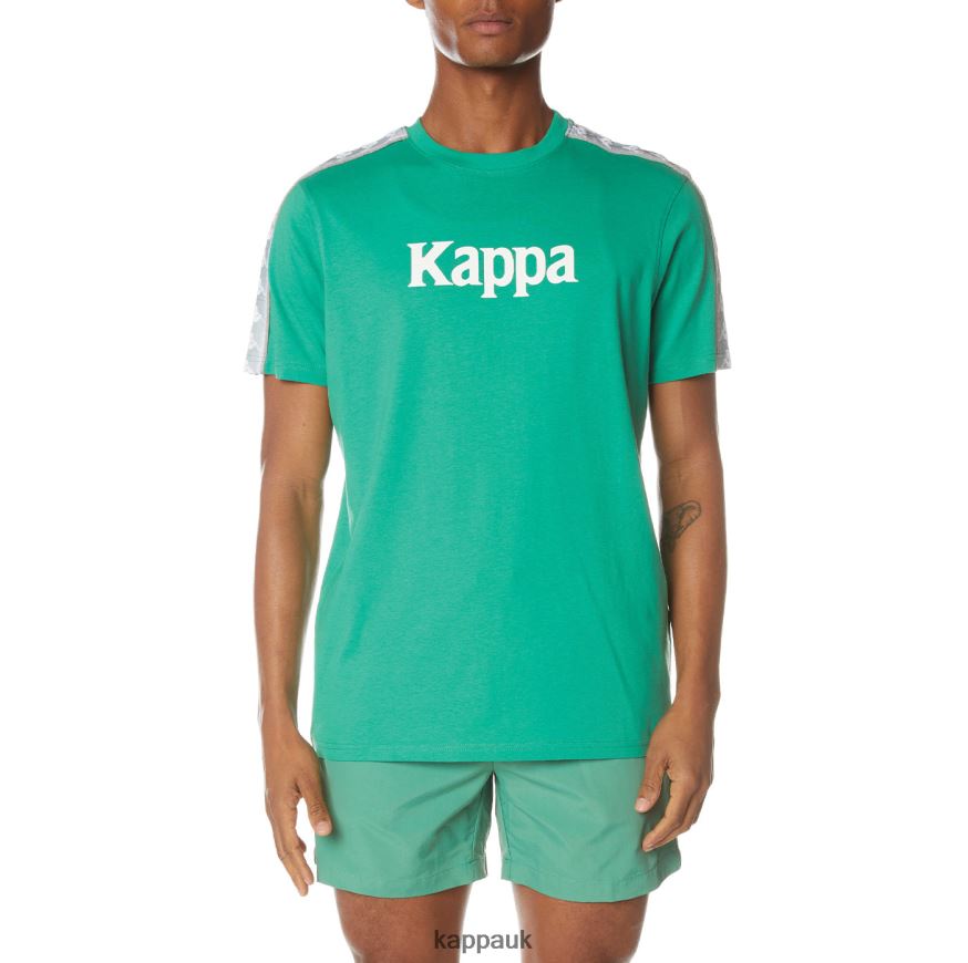 Kappa 222 Banda Dabst T-Shirt Green 408H4N146 - Kappa Trainers UK