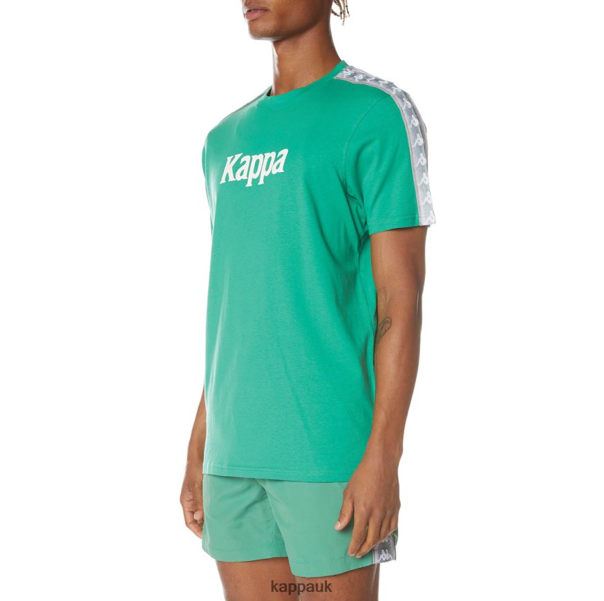 Kappa 222 Banda Dabst T-Shirt Green 408H4N146 - Kappa Trainers UK