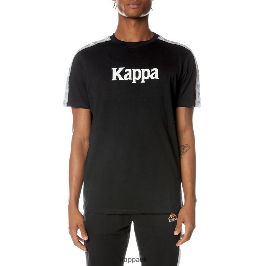 Kappa 222 Banda Dabst T-Shirt Jet Black 408H4N158 - Kappa Trainers UK