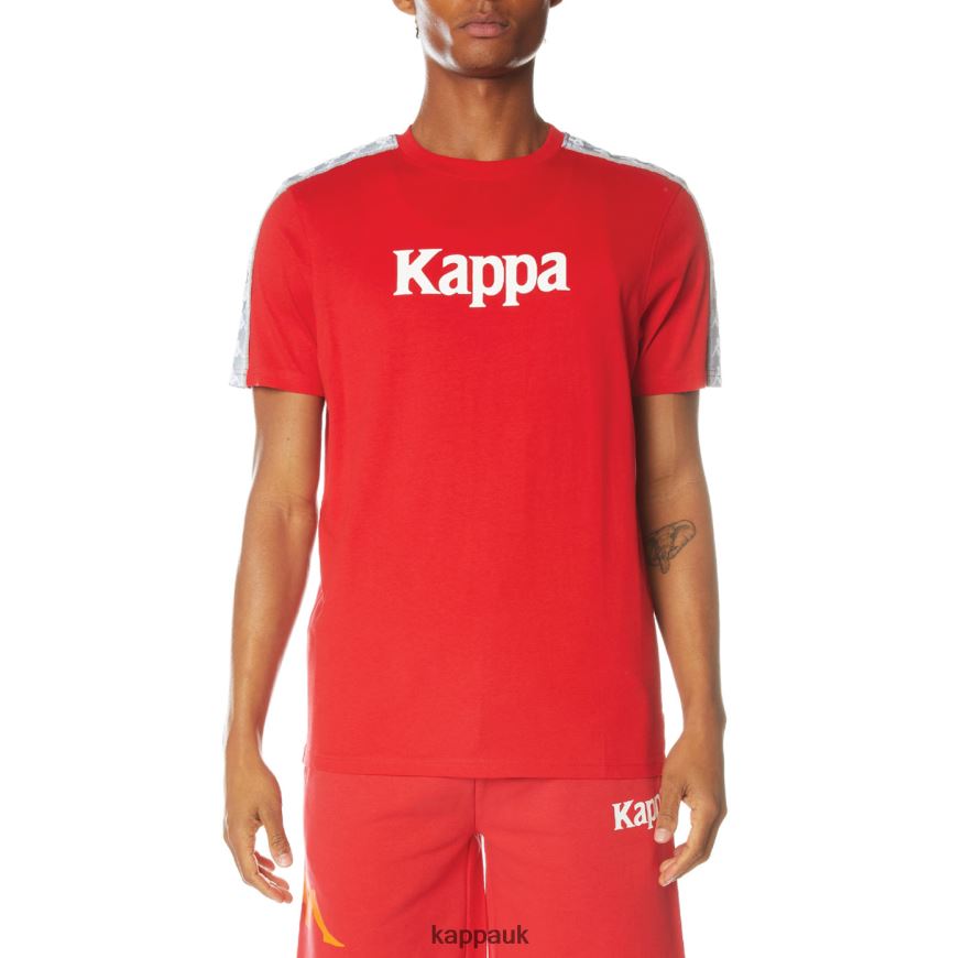 Kappa 222 Banda Dabst T-Shirt Red 408H4N141 - Kappa Tracksuit UK