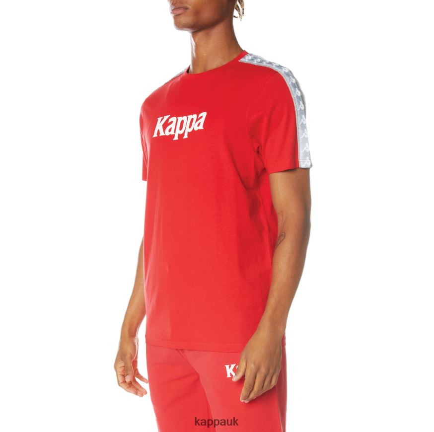 Kappa 222 Banda Dabst T-Shirt Red 408H4N141 - Kappa Tracksuit UK