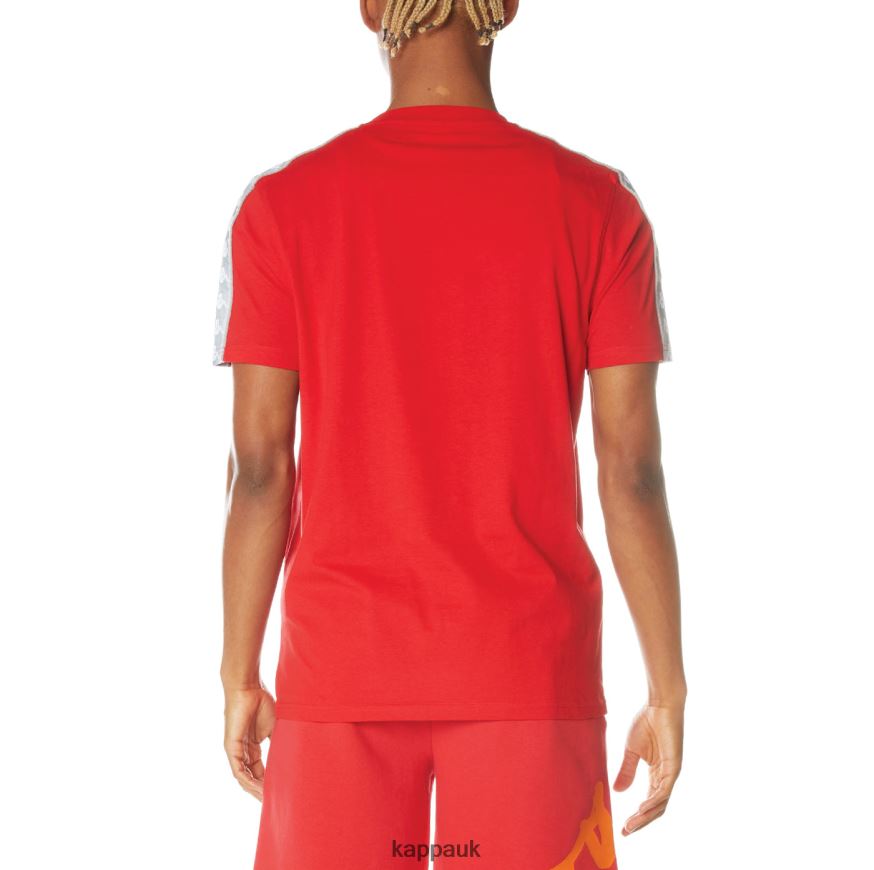 Kappa 222 Banda Dabst T-Shirt Red 408H4N141 - Kappa Tracksuit UK
