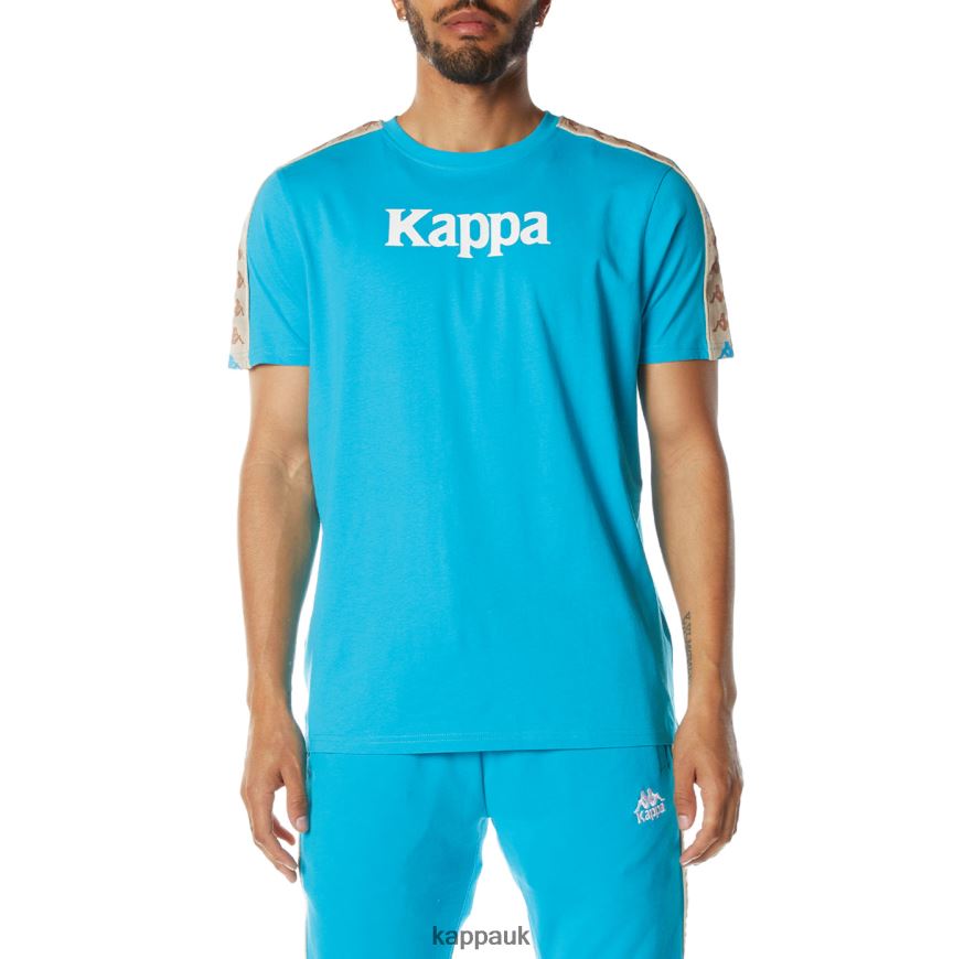 Kappa 222 Banda Deto 2 T-Shirt Dark Aqua 408H4N176 - Kappa Trainers UK