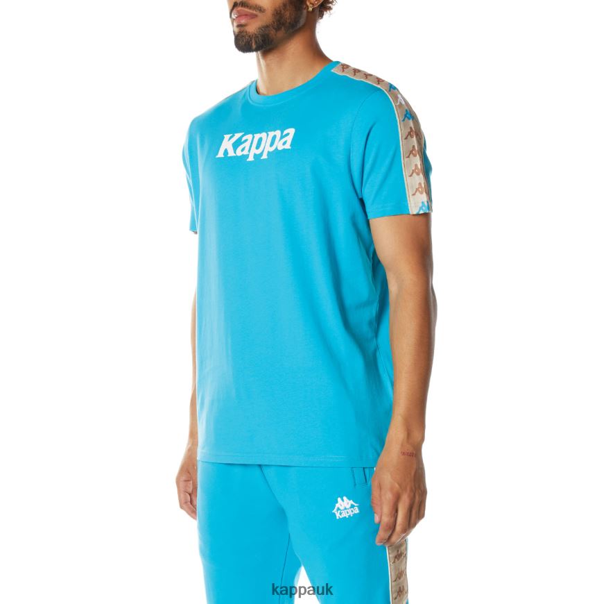 Kappa 222 Banda Deto 2 T-Shirt Dark Aqua 408H4N176 - Kappa Trainers UK