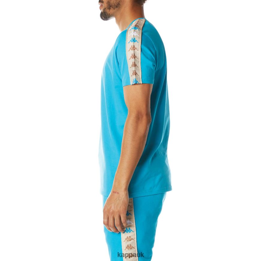 Kappa 222 Banda Deto 2 T-Shirt Dark Aqua 408H4N176 - Kappa Trainers UK