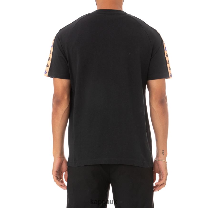 Kappa 222 Banda Deto T-Shirt Black 408H4N183 - Kappa Tracksuit UK