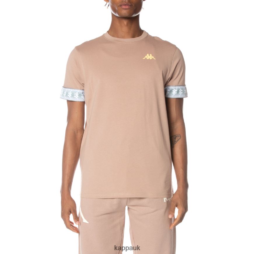 Kappa 222 Banda Torby T-Shirt Beige 408H4N154 - Kappa UK