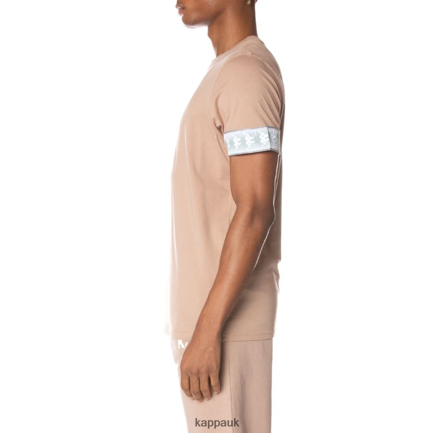 Kappa 222 Banda Torby T-Shirt Beige 408H4N154 - Kappa UK