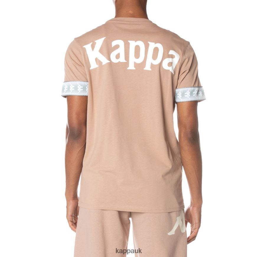 Kappa 222 Banda Torby T-Shirt Beige 408H4N154 - Kappa UK