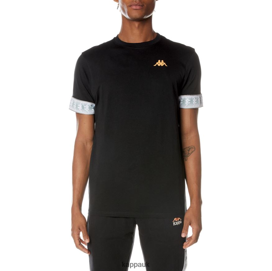 Kappa 222 Banda Torby T-Shirt Jet Black 408H4N131 - Kappa Trainers UK