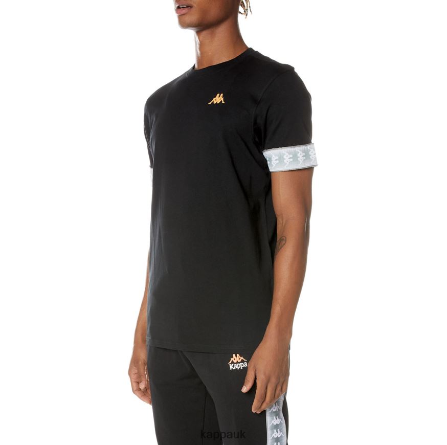 Kappa 222 Banda Torby T-Shirt Jet Black 408H4N131 - Kappa Trainers UK