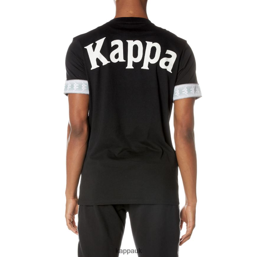 Kappa 222 Banda Torby T-Shirt Jet Black 408H4N131 - Kappa Trainers UK