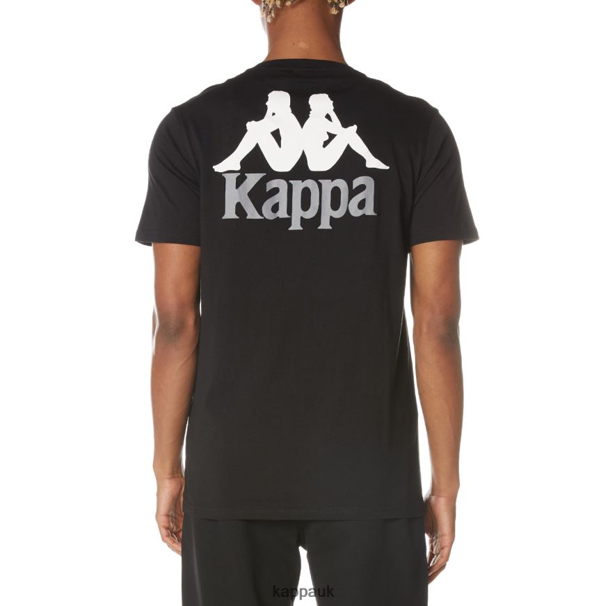 Kappa Authentic Ables T-Shirt Black Jet 408H4N129 - Kappa Tracksuit UK