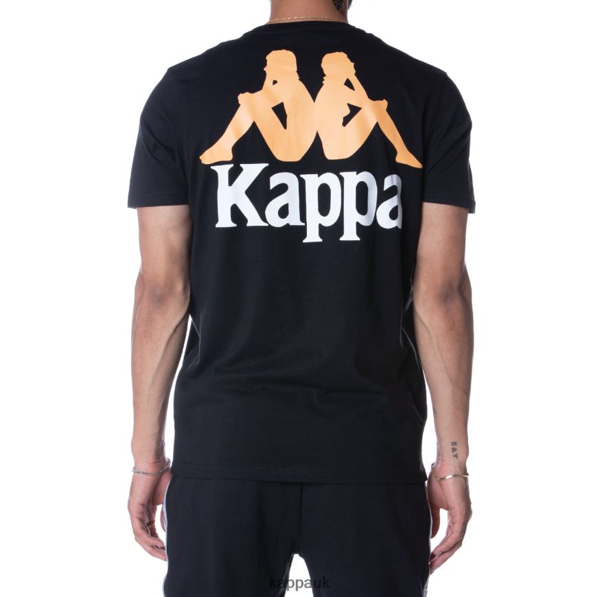 Kappa Authentic Ables T-Shirt Jet Black 408H4N165 - Kappa Tracksuit UK