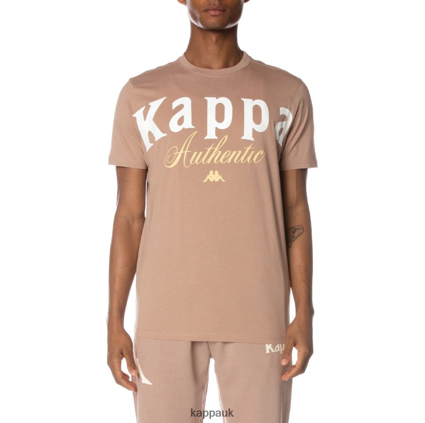 Kappa Authentic Cheeks T-Shirt Beige 408H4N161 - Kappa Trainers UK