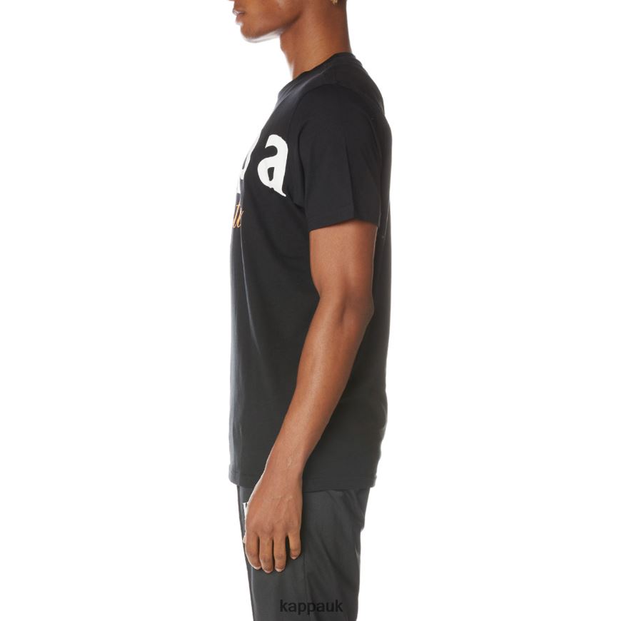Kappa Authentic Cheeks T-Shirt Jet Black 408H4N159 - Kappa Tracksuit UK