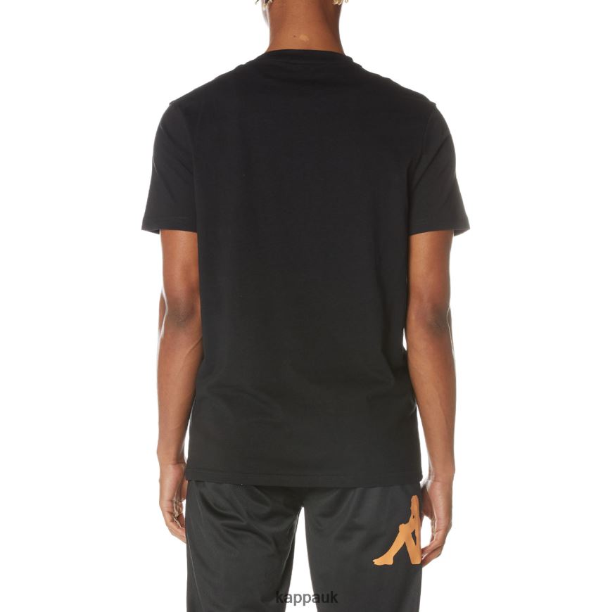 Kappa Authentic Cheeks T-Shirt Jet Black 408H4N159 - Kappa Tracksuit UK