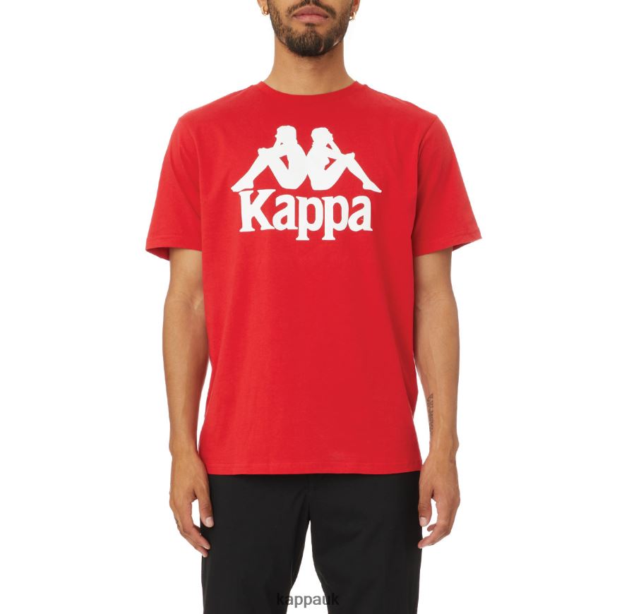Kappa Authentic Estessi T-Shirt Red White 408H4N187 - Kappa UK