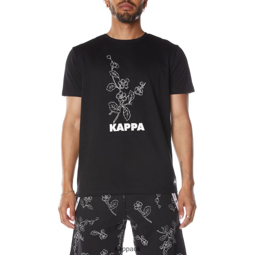 Kappa Authentic Jpn Vitriol T-Shirt Black Smoke 408H4N172 - Kappa UK
