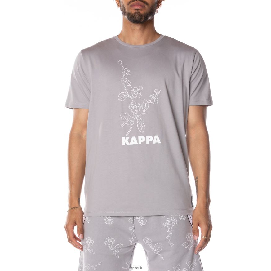Kappa Authentic Jpn Vitriol T-Shirt Grey 408H4N173 - Kappa Trainers UK