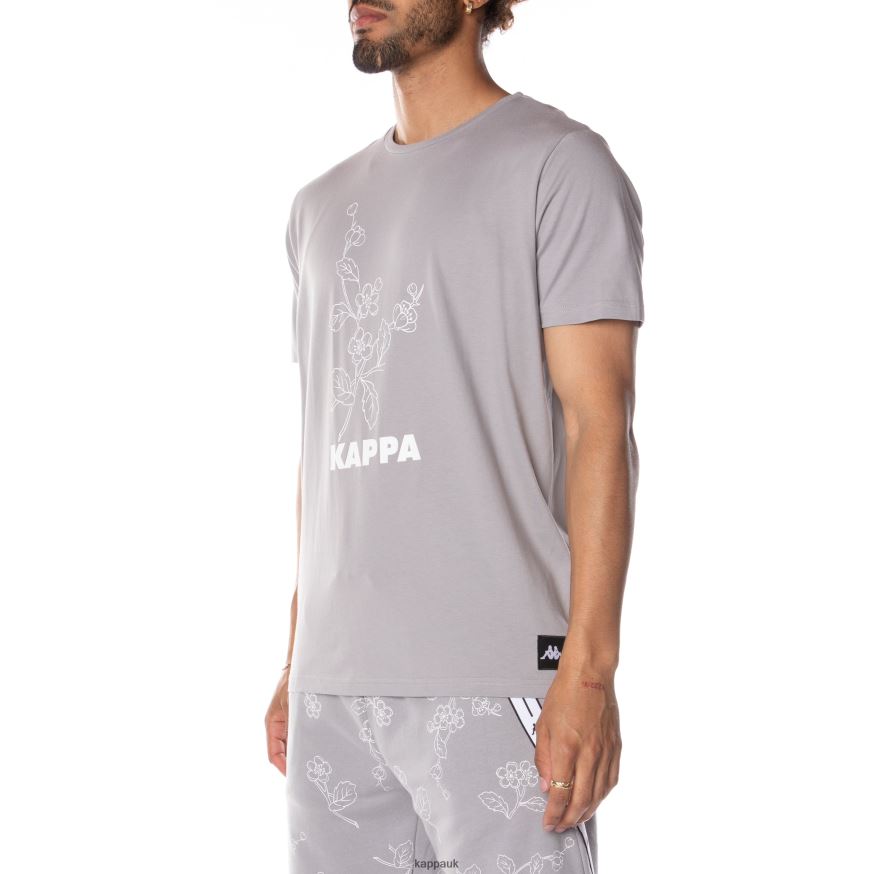 Kappa Authentic Jpn Vitriol T-Shirt Grey 408H4N173 - Kappa Trainers UK