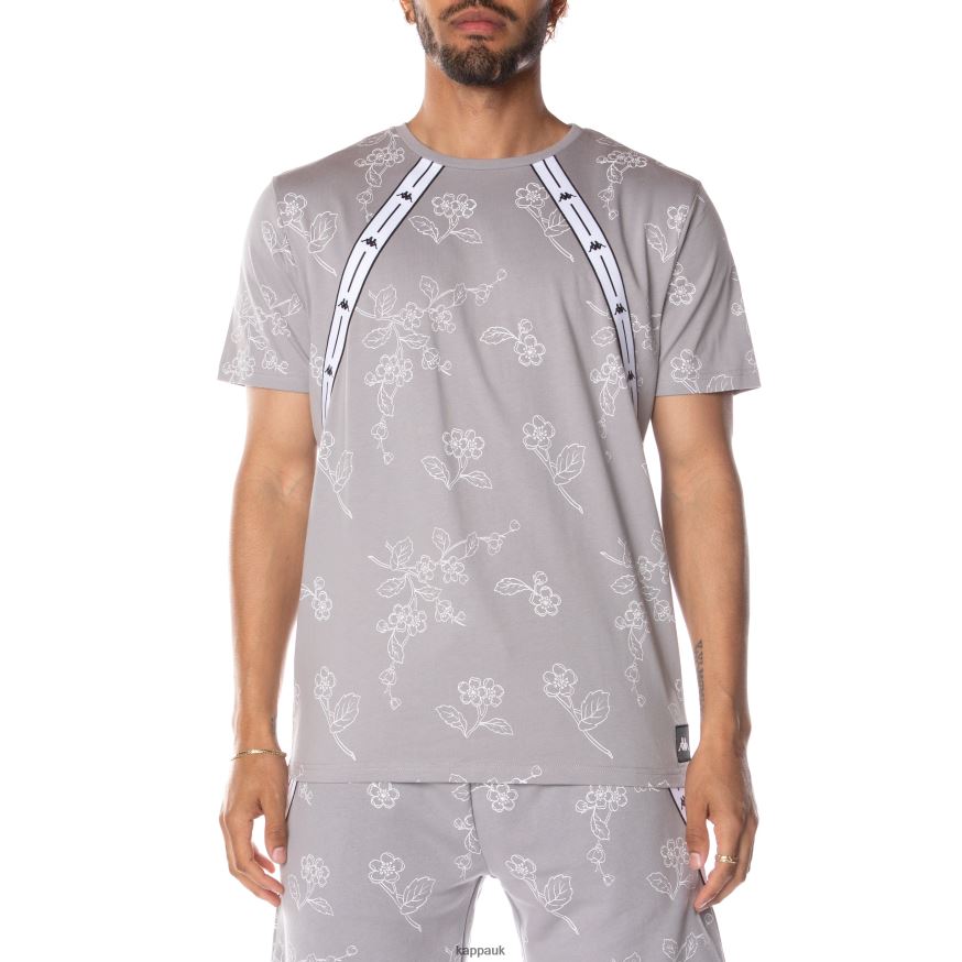 Kappa Authentic Jpn Volfi T-Shirt Grey 408H4N171 - Kappa Tracksuit UK