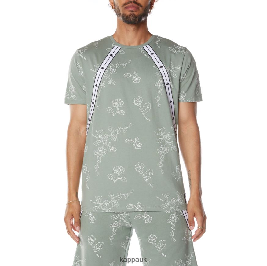 Kappa Authentic Jpn Volfi T-Shirt Sage 408H4N174 - Kappa Tracksuit UK