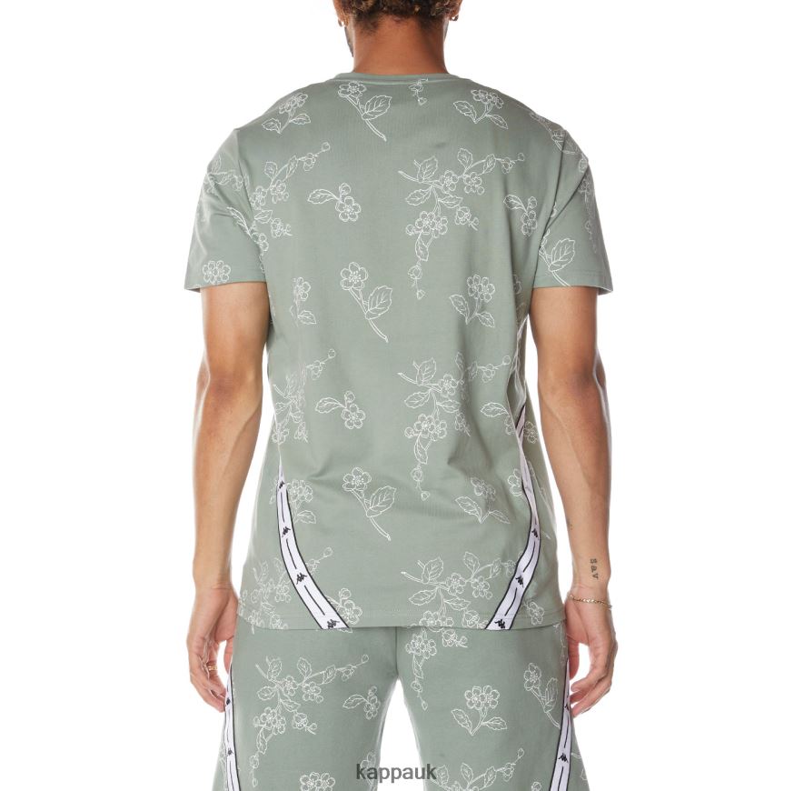 Kappa Authentic Jpn Volfi T-Shirt Sage 408H4N174 - Kappa Tracksuit UK
