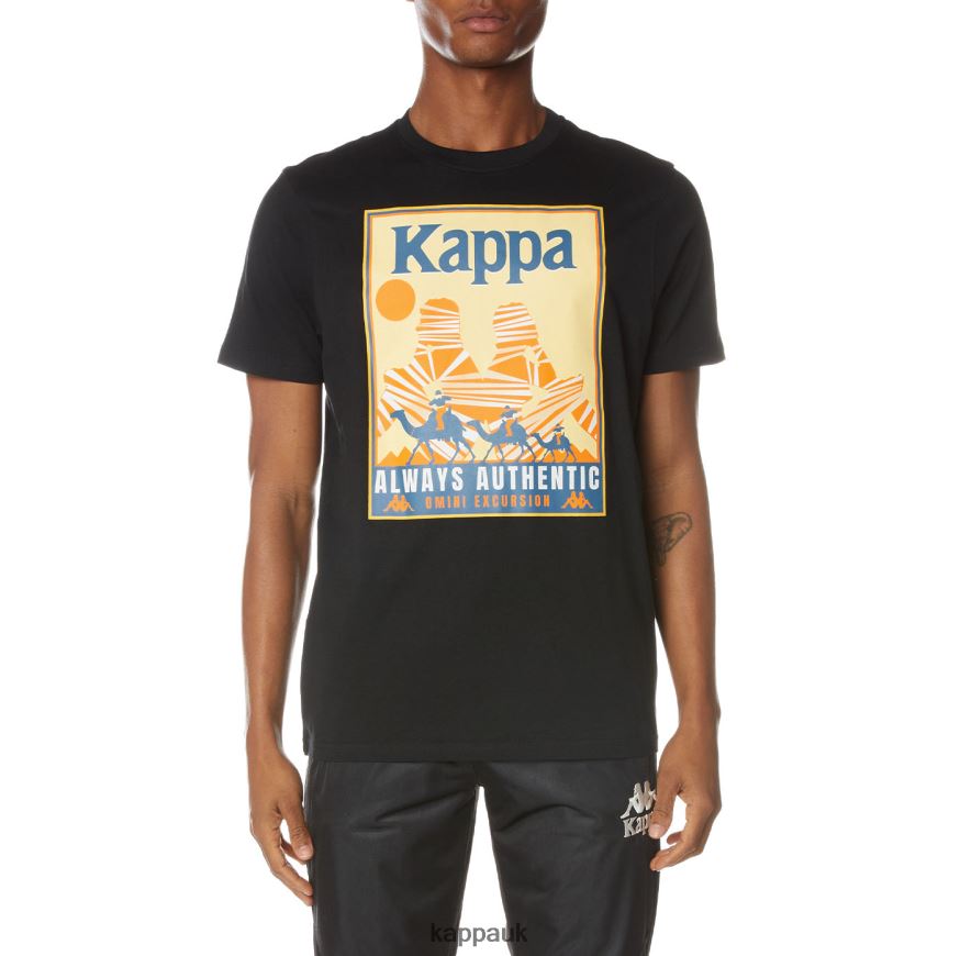 Kappa Authentic Osiris T-Shirt Jet Black 408H4N163 - Kappa UK