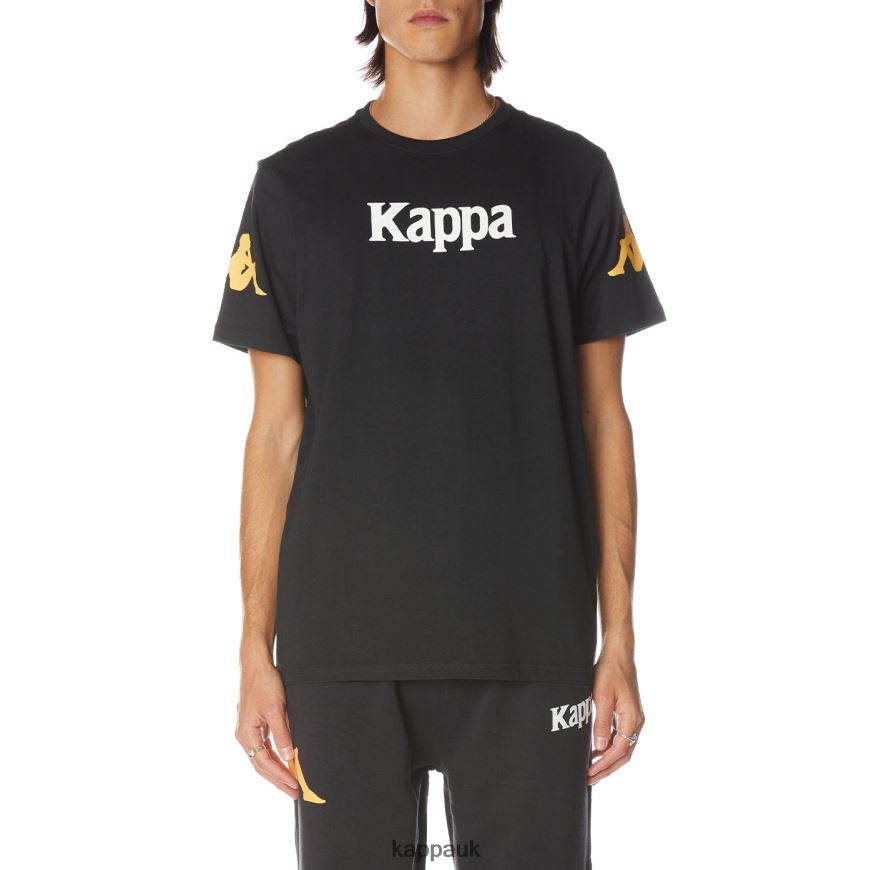 Kappa Authentic Paroo T-Shirt Black Smoke 408H4N181 - Kappa UK