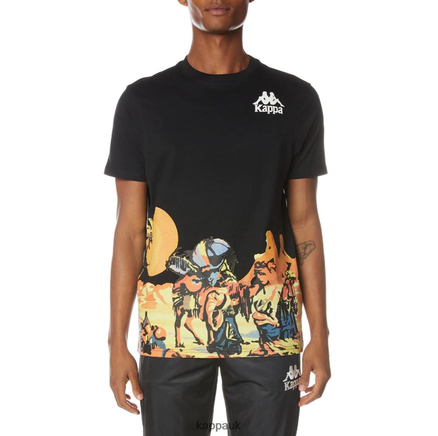 Kappa Authentic Ranch T-Shirt Jet Black 408H4N166 - Kappa UK