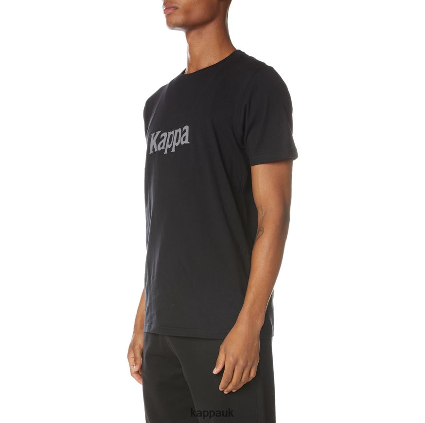 Kappa Authentic Runis T-Shirt Black Jet 408H4N132 - Kappa Tracksuit UK