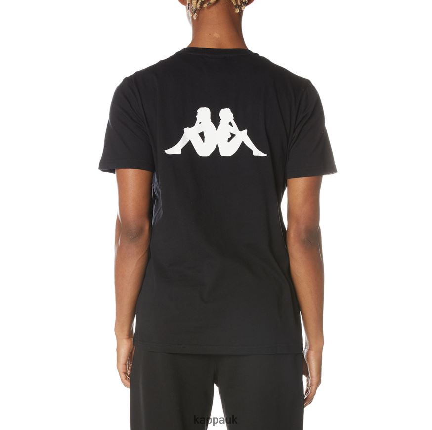 Kappa Authentic Runis T-Shirt Black Jet 408H4N132 - Kappa Tracksuit UK