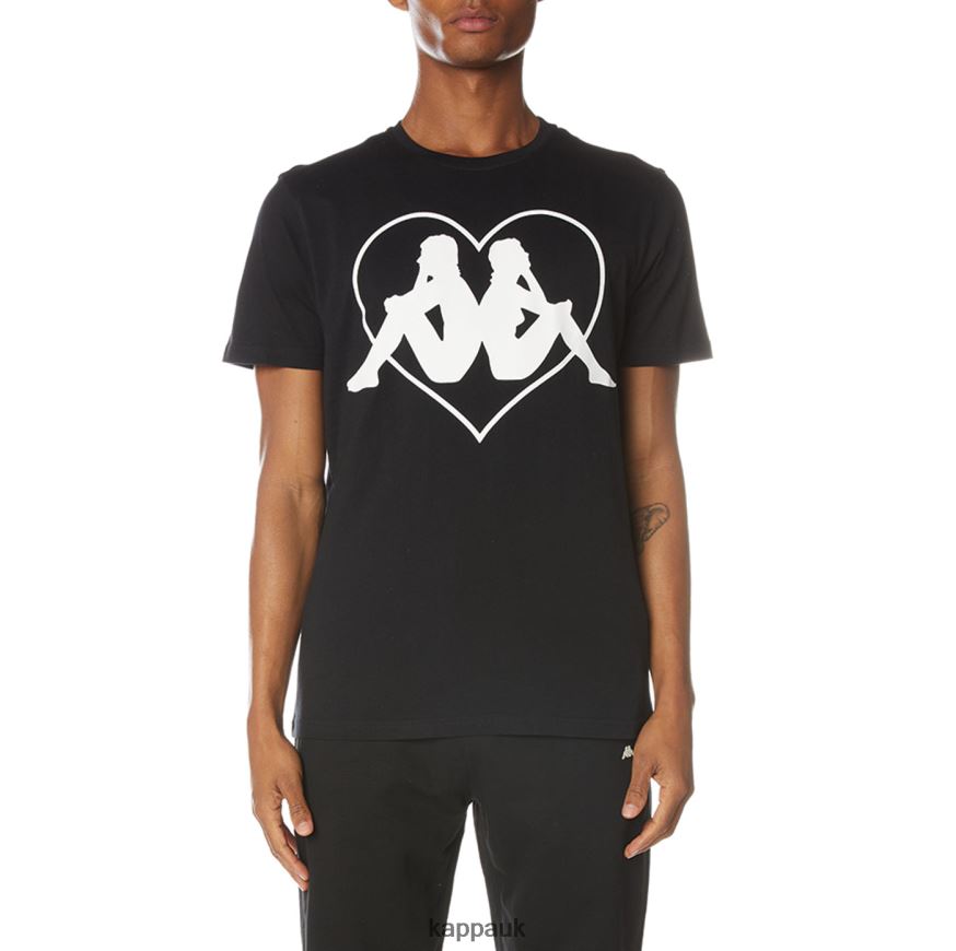 Kappa Authentic Zielona T-Shirt Black Jet 408H4N104 - Kappa Trainers UK