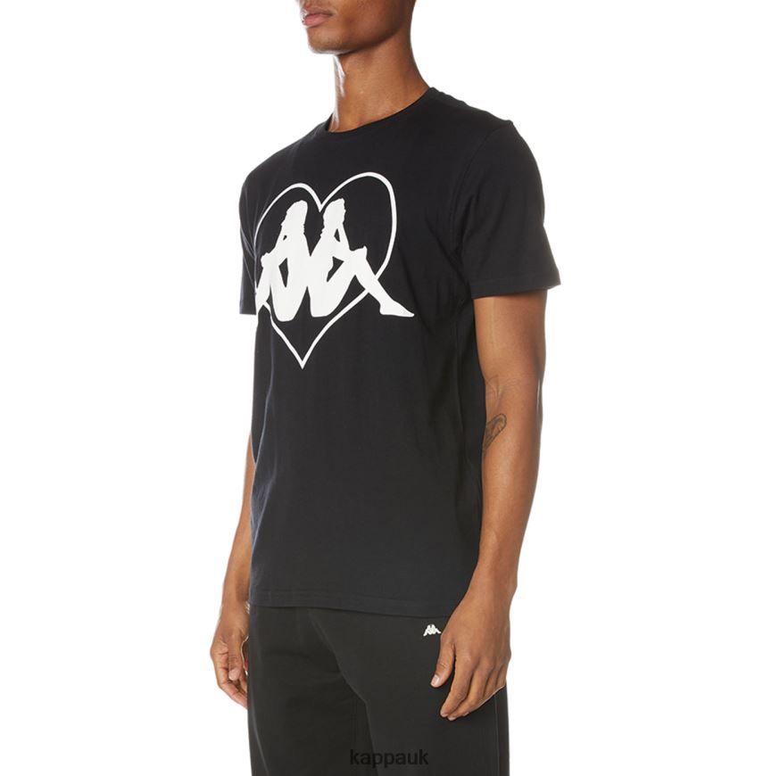 Kappa Authentic Zielona T-Shirt Black Jet 408H4N104 - Kappa Trainers UK