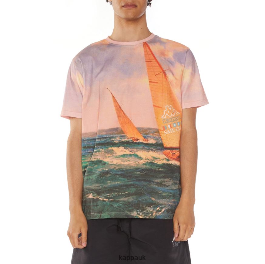 Kappa Carter T-Shirt Beige 408H4N117 - Kappa Tracksuit UK