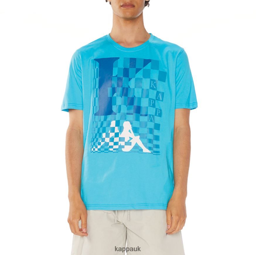 Kappa Finn T-Shirt Turqoise 408H4N136 - Kappa UK