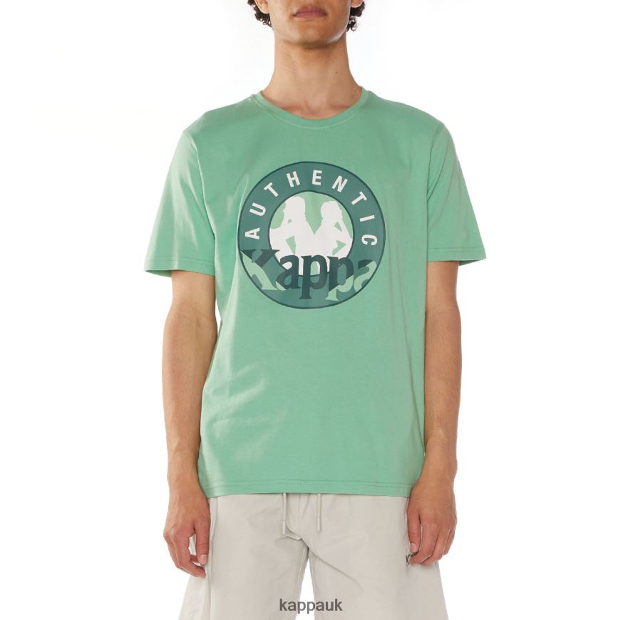 Kappa Isla T-Shirt Green 408H4N110 - Kappa Trainers UK
