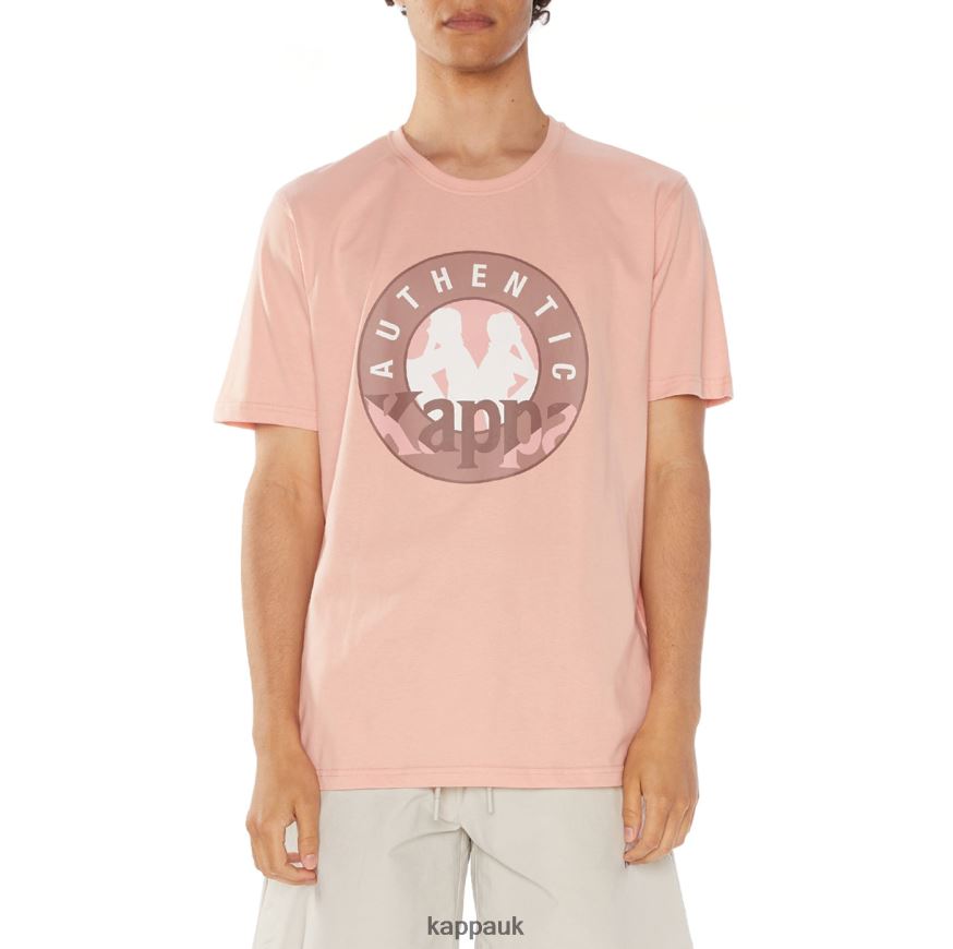 Kappa Isla T-Shirt Pink 408H4N111 - Kappa Tracksuit UK