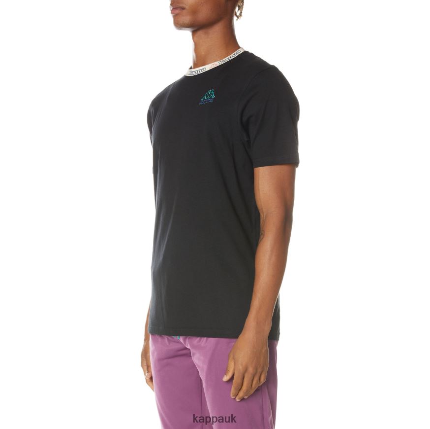 Kappa Logo Datre T-Shirt Jet Black 408H4N168 - Kappa Tracksuit UK