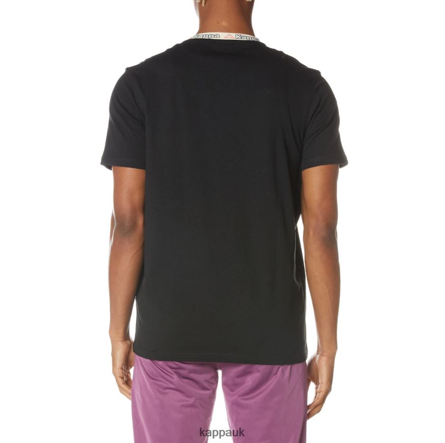 Kappa Logo Datre T-Shirt Jet Black 408H4N168 - Kappa Tracksuit UK