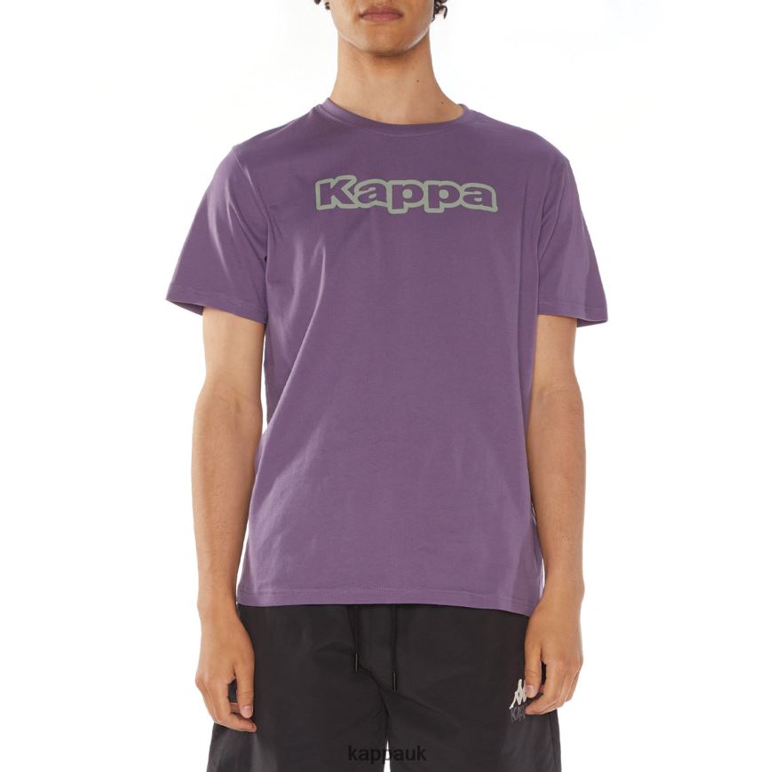 Kappa Logo Onis T-Shirt Violet 408H4N123 - Kappa Tracksuit UK