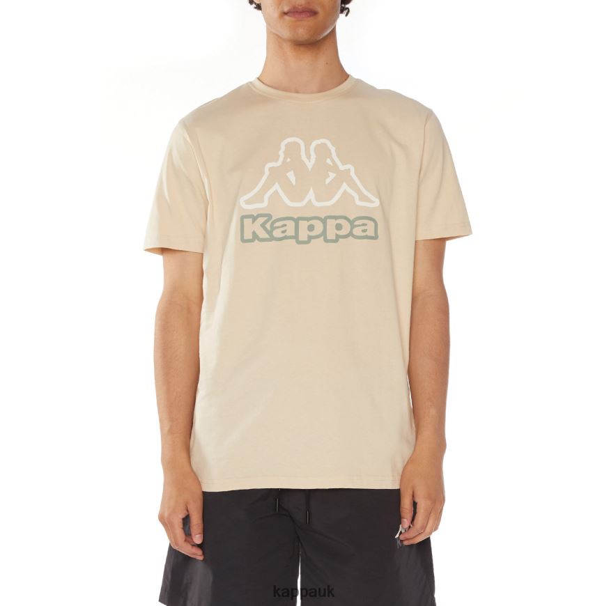 Kappa Logo Ostesso T-Shirt Beige 408H4N115 - Kappa UK