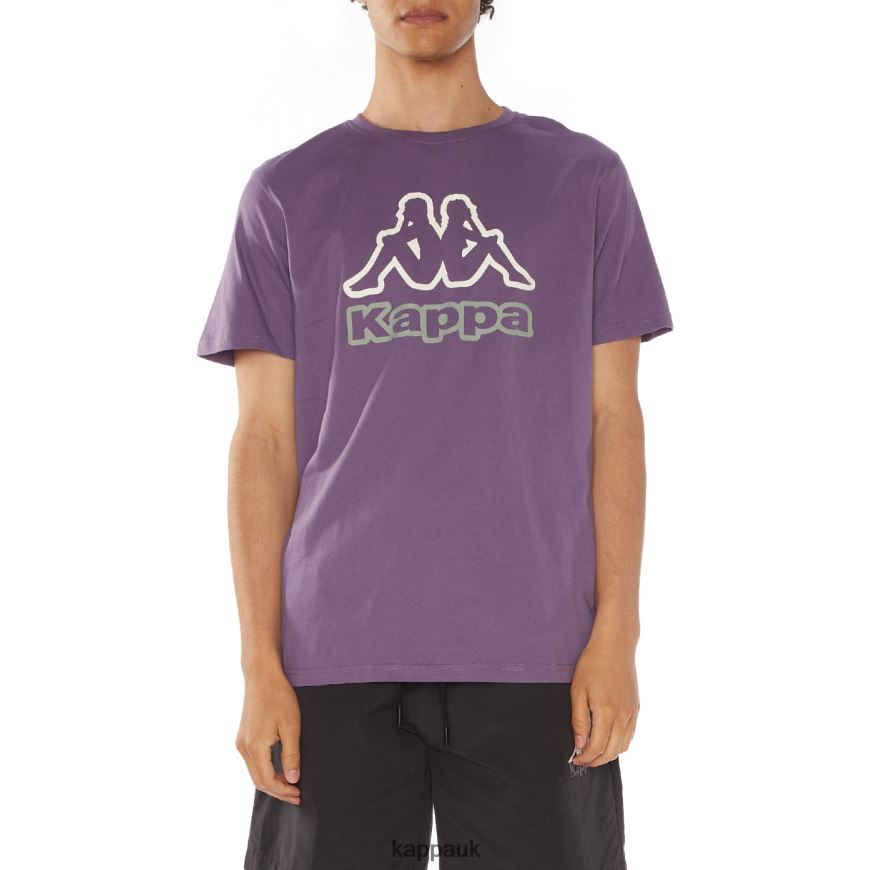 Kappa Logo Ostesso T-Shirt Violet 408H4N122 - Kappa Trainers UK