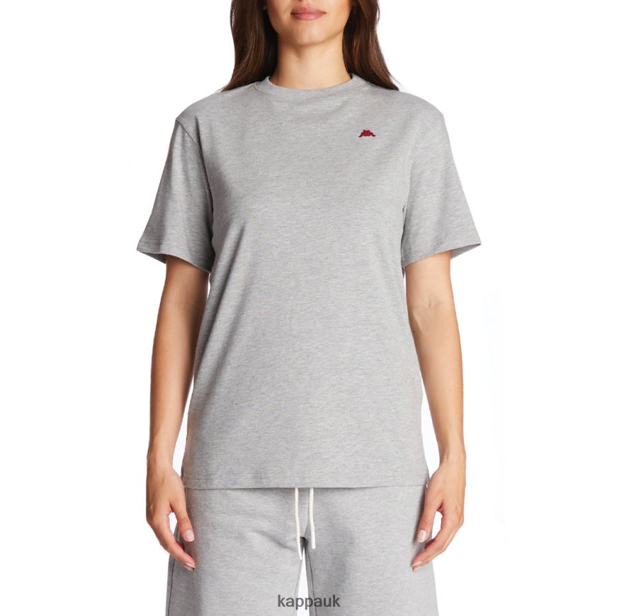 Kappa Robe Giovani Darphis T-Shirt Light Grey 408H4N153 - Kappa Tracksuit UK