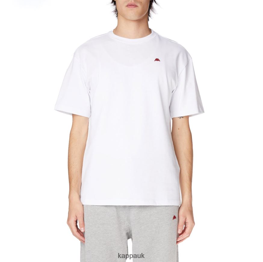 Kappa Robe Giovani Darphis T-Shirt White 408H4N201 - Kappa Tracksuit UK