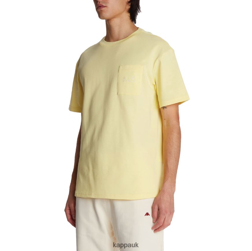 Kappa Robe Giovani Mirfak T-Shirt Yellow 408H4N195 - Kappa Tracksuit UK